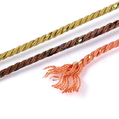 30 м окрашенный сегментный хлопковый шнур для макраме&nbsp;OCOR-T018-01B-1