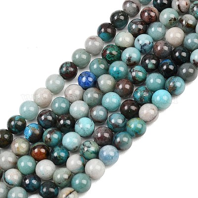 Природные хризоколлу бисер нитей&nbsp;G-K405-B01-6mm-1