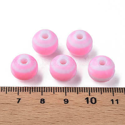 Непрозрачные полосатые акриловые бусины MACR-S373-27A-05-1