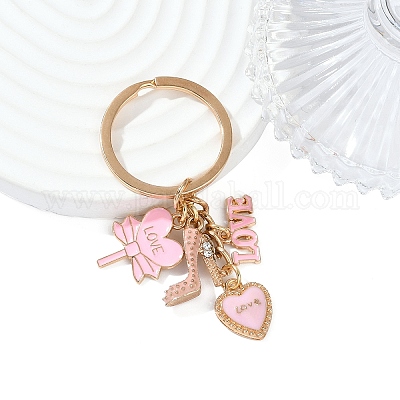 Брелок ко дню святого валентина из сплава и эмали&nbsp;KEYC-YW00185-04-1