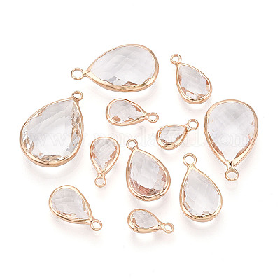 Латунь стекло кулоны&nbsp;GLAA-T027-06-1