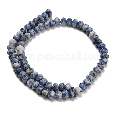 Натуральное синее пятно нитки из бисера яшмы&nbsp;G-Z111-A32-1