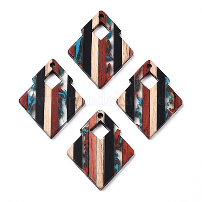 Подвески из смолы и ореха&nbsp;RESI-N039-23-1