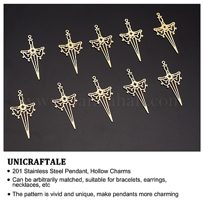 10 шт. подвеска из нержавеющей стали 201 STAS-UN0049-45-1