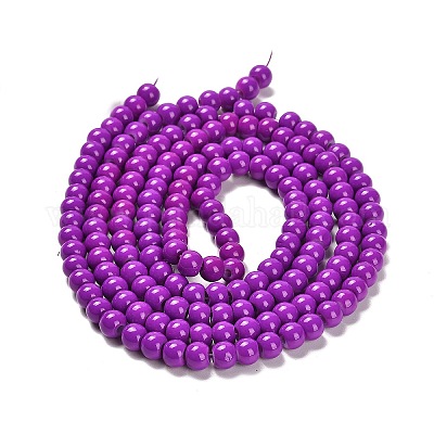 Окрашенные стеклянные бусины  DGLA-S071-6mm-52-1