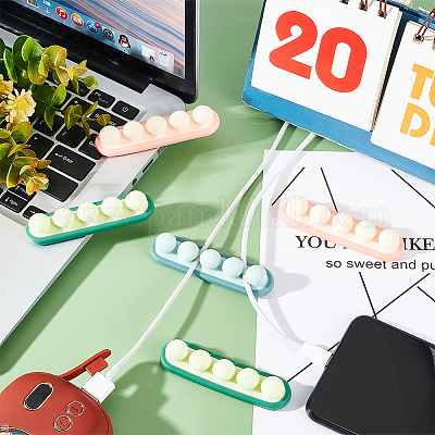 6шт. 3-цветный клейкий силиконовый органайзер для шнура&nbsp;FIND-AR0002-42-1