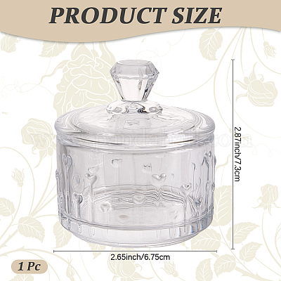 1шт стеклянная банка для конфет с крышкой&nbsp;AJEW-CN0005-13A-1