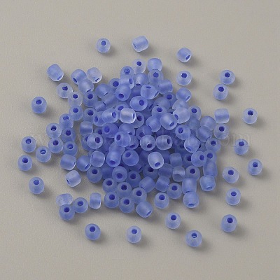 100 г светящихся матовых стеклянных бусин FGLA-WH0003-01P-1