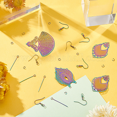 Наборы для самостоятельного изготовления филигранных сережек-подвесок DIY-UN0003-42-1