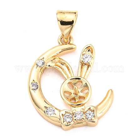 Подвески-подвески из латуни с микрокубическим цирконием LS-KK-Q794-04C-G-1