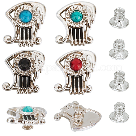 16 комплект заклепок-монет из сплава 4 цветов&nbsp;FIND-CP0002-65A-1