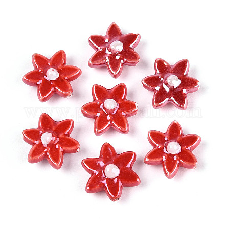 Фарфоровые бусины ручной работы PORC-N008-10F-01-1