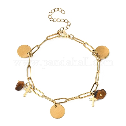 Браслеты с подвесками из нержавеющей стали 304 BJEW-JB12821-1