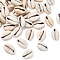 Natural Cowrie Shell Beads, No Hole, Pale Goldenrod, 17~20x10~12x5~6mm