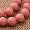 Polished Round Grade A Shell Pearl Bead Strands, Light Coral, 8mm, Hole: 1mm, about 49pcs/strand, 16 inch