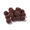 Flocky Acrylic Beads, Round, Saddle Brown, 10mm, Hole: 2mm