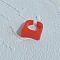 Summer Resin Cuff Rings for Women, Rectangle, Red, Inner Diameter: 17mm