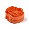 Halloween Theme ABS Plastic Classic Mini Press Apple Pie Molds, Baking Tools, Pumpkin, 120x100x40.5mm
