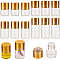20Pcs 4 Style Glass Bead Containers, with Alumite Cover, Refillable Bottle, Column, Clear, 2.2x3.2~5.25cm, 5pcs/style