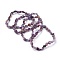 Natural Auralite Bead Stretch Bracelets, Tumbled Stone, Nuggets, Inner Diameter: 2~2-1/4 inch(5.2~5.6cm)