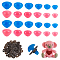 72Pcs 6 Styles 2 Colors Resin Doll Craft Nose, for Toy DIY Accessories, Mixed Color, 15~26mm, 6pcs/color