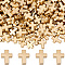 300Pcs CCB Plastic Beads, Cross, Golden, 16x12.5x5mm, Hole: 1.5mm
