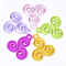 Transparent Acrylic Pendants, Triskelion, Mixed Color, 31x28x3.5mm, Hole: 2.5~3mm, about 370pcs/500g