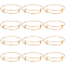 12Pcs Steel Adjustable Bangle Making, Expandable Bangles, Golden, Inner Diameter: 2-1/8 inch(5.5~5.6cm)