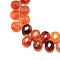 Dyed Natural Red Agate Gemstone Beads Strands, Top Drilled Beads, Faceted, Teardrop, 12x9~10x6mm, Hole: 1mm, about 30pcs/strand, 11.81 inch