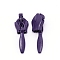 Iron Invisible Zipper Pull Slider Head, for Clothes DIY Sewing Accessories, Indigo, 2.5x0.88x0.6cm