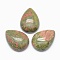 Natural Unakite Cabochons, Teardrop, 25x18x7mm