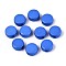 Acrylic Beads, Flat Round, Royal Blue, 7x4mm, Hole: 1.8mm, about 3500pcs/500g