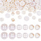 105Pcs 3 Styles Natural 4-Hole Freshwater Shell Buttons, 4-Hole, Flat Round, Seashell Color, 9~12.5x2mm, Hole: 1.5mm, 35pcs/style