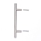 Stainless Steel Kitchen Door Cabinet T Bar Handle Pull Knob, with Screws, Stainless Steel Color, 150x32.5x10mm, Screw: 26x7mm