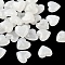 Opaque Acrylic Beads, Heart, T-Drilled, Two Tone, White, 22x22~22.5x10mm, Hole: 2~2.4mm, 166pcs/500g.