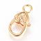 Alloy Lobster Claw Clasps, Golden, 27x14x6mm, Hole: 4mm