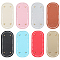 8Pcs 8 Colors Imitation Leather Bag Bottoms, Oval, for DIY Crochet Bag Making, Golden, Mixed Color, 220x102x10mm, Hole: 4.8mm, 1pc/color