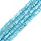 Natural Freshwater Shell Beads Strands, Dyed, Mushroom, Sky Blue, 7.5x4mm, Hole: 0.7mm, about 50pcs/strand, 14.76 inch(37.5cm)