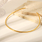 Simple 304 Stainless Steel Round Cuff Choker Necklaces Fashion Jewelry for Women, Golden, Inner Diameter: 4.92 inch(12.5cm)