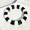 Resin Bangles, Stripe, Black, Inner Diameter: 2.52 inch(6.4cm)