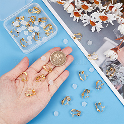 Латунные клипсы серьги&nbsp;KK-SP0001-08G