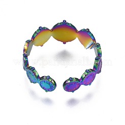 Кольцо-манжета из нержавеющей стали 304 с плоской круглой оберткой&nbsp;RJEW-N038-063