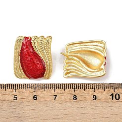 Прямоугольные серьги-гвоздики из латуни&nbsp;EJEW-S277-05G