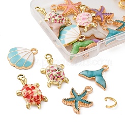 24шт 12 стиля подвески из сплава с эмалью&nbsp;ENAM-FP0002-05