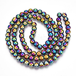 Стеклянные бусины с гальваническим покрытием &nbsp;LS-EGLA-T021-8mm-13D