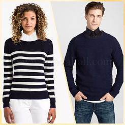 2шт. 2-х цветный съемный полиэстеровый женский накладной воротник&nbsp;DIY-CP0013-12A