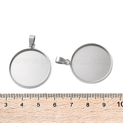 Оправы для подвесок из нержавеющей стали 304 в виде кабошонов&nbsp;STAS-L282-010P-09