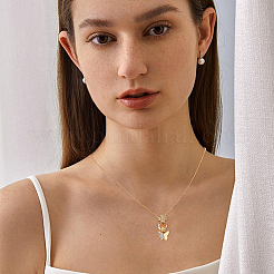 16 шт. 8-х стилевые латунные микрофибровые скобы для ледоруба с кубическим цирконием&nbsp;KK-FH0003-43