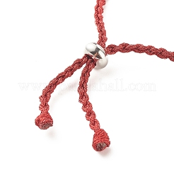 Браслет из плетеного шнура из полиэстера&nbsp;AJEW-JB01122