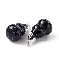 Синтетический синий авантюрин подвески&nbsp;G-G846-02P-02